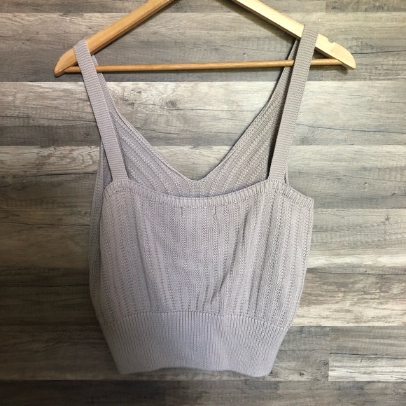 Urban Heritage Tan  Cropped Ribbed Sleeveless Tank  Top XL - Picture 6 of 7
